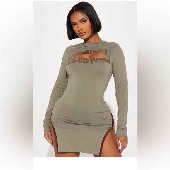 Brandy Long Sleeve Mini Dress - Picture 1 of 3